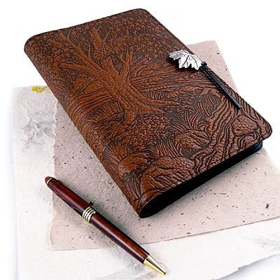 Creekside Maple Tree Genuine Leather Journal Cover - 6x9 Inch Refillable Hardbound Notebook - Perfect for Writing, Sketching & Daily Planning