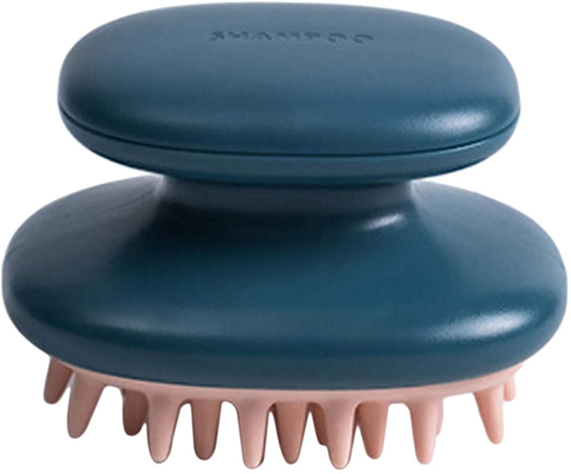 HEXONIQ® Soft Silicone Scalp Massage Shampoo Brush - Gentle Exfoliation for Dandruff Removal & Hair Growth Stimulation - Wet/Dry Hair Care for Women, Men & Pets - Relaxing Shower & Scalp Massager (Blue) - Perfect for Daily Hair Washing & Spa-Like Pampering at Home