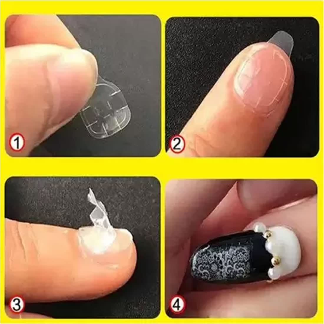 Premium 100-Pack Clear Reusable Artificial Nail Tips with 3 Nail Sticker Sheets - Natural False Nails for Salon, DIY Manicure & Special Occasions