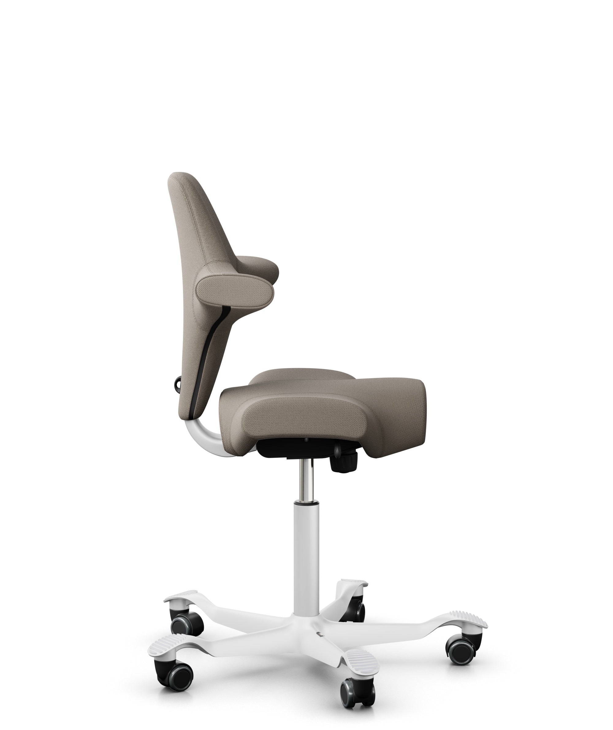 HÅG Capisco 8106 Ergonomic Office Chair - White & Gabriel Select SC60129 Beige Mesh Task Chair for Home & Office Workspace - Perfect for Long Hours Sitting, Computer Work & Back Support