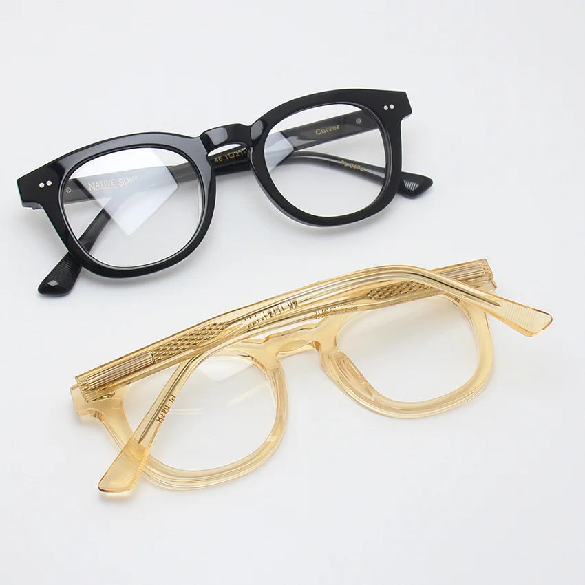 Stylish Black Acetate Unisex Oval Full Rim Eyeglasses BM031 - Perfect for Reading, Work & Fashion Accessories