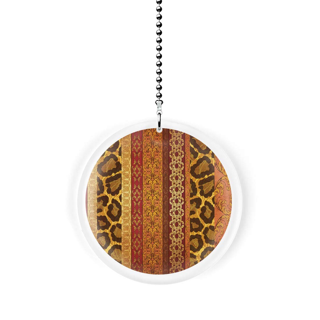 Elegant Animal Print Fan Pull - Home Decor Accent for Bedroom & Living Room