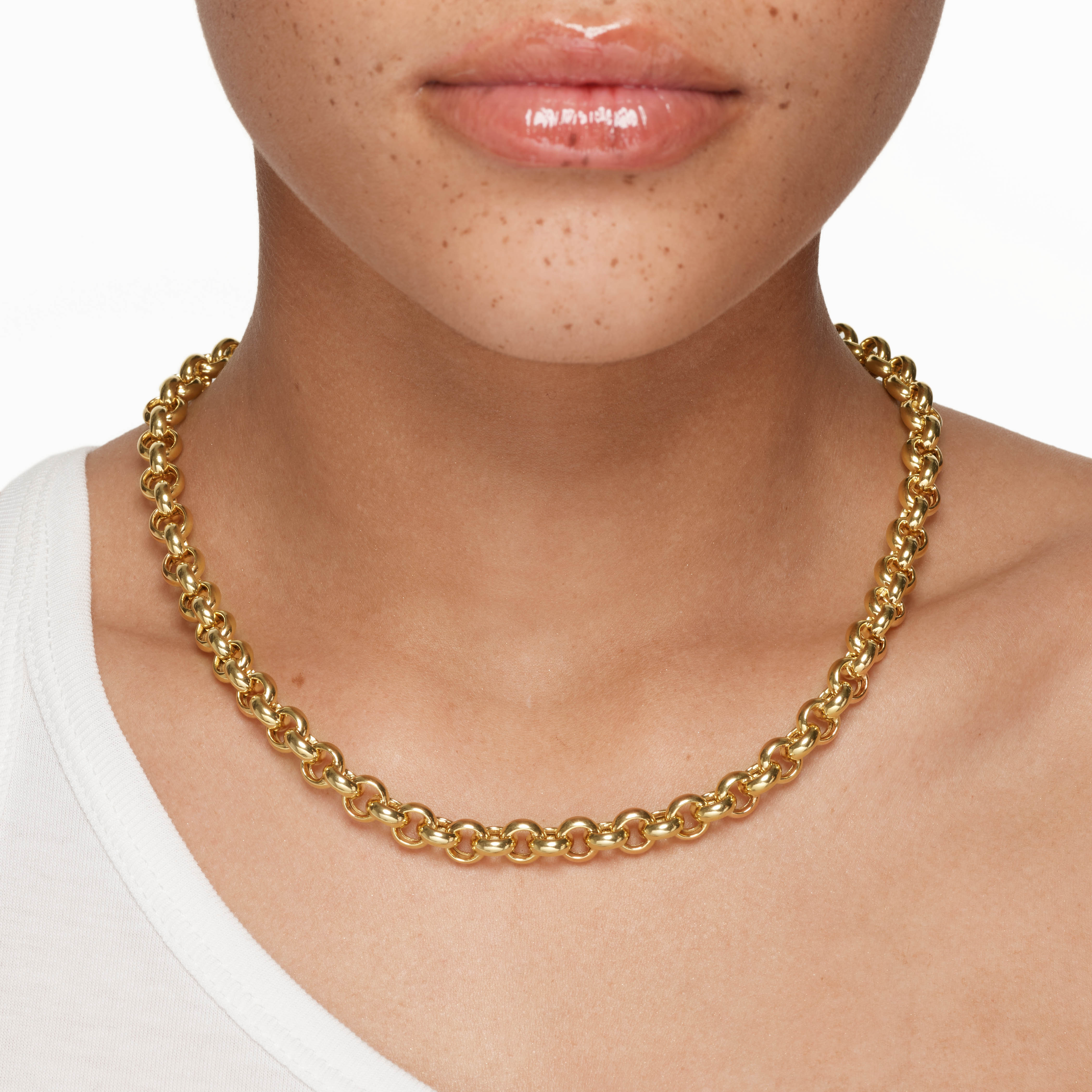Belcher Chain Necklace in Gold - Elegant 14K Gold Plated Jewelry for Women - Perfect for Everyday Wear, Parties & Special Occasions