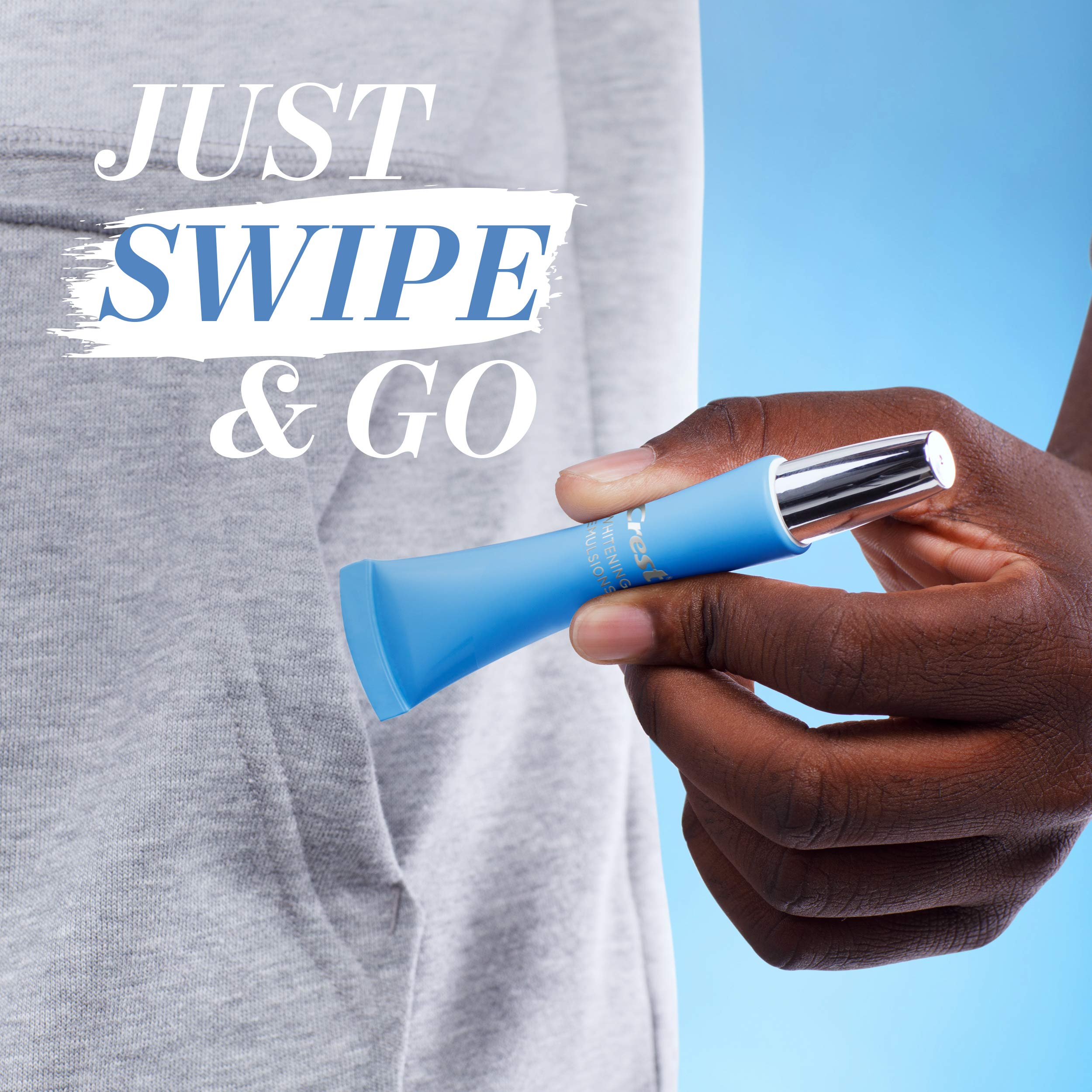 Crest Whitening Emulsions On-the-Go Teeth Whitening Gel Pen - 0.35 Oz (10g) for Fresh Breath & Stain Removal - Perfect for Travel, Work & Daily Use
