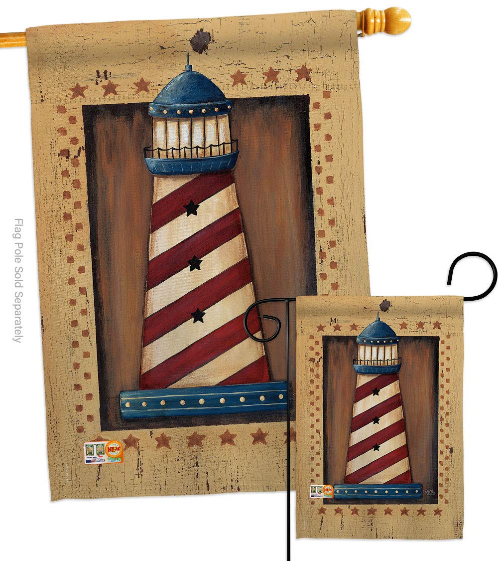 Patriotic Lighthouse Flags Set - 28