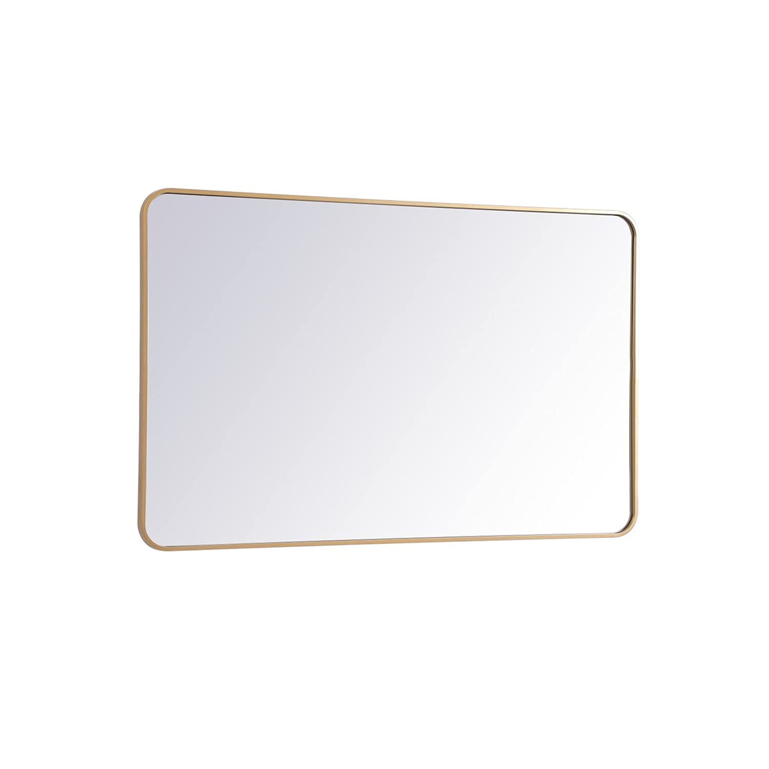 Brass Rectangular Mirror 30x48 - Elegant Decor for Living Room & Bedroom