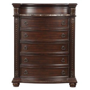 Elegant Cavalier Chest with Marble Top - Stylish Storage Solution for Bedroom, Living Room, or Entryway