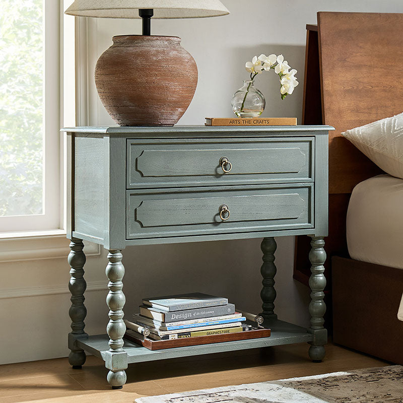Multi-Functional Wooden Nightstand with USB Charging Port & Open Shelf - Modern Bedside Table for Bedroom, Living Room, or Office (Multiple Styles Available)