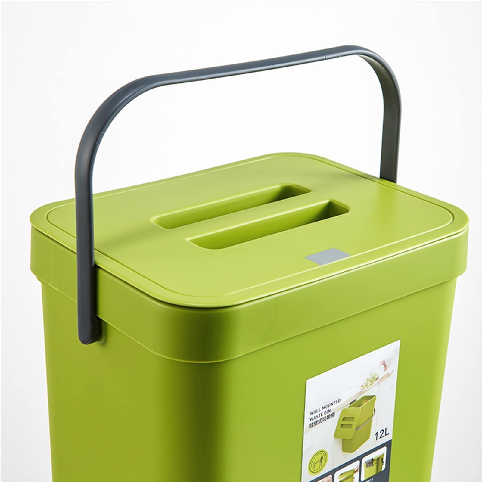 Eco-Friendly Kitchen Compost Bin with Lid - Under Sink Hanging Trash Can for Countertop, Cabinet Door & Recycling - Perfect for Organic Waste Disposal in Home & Office