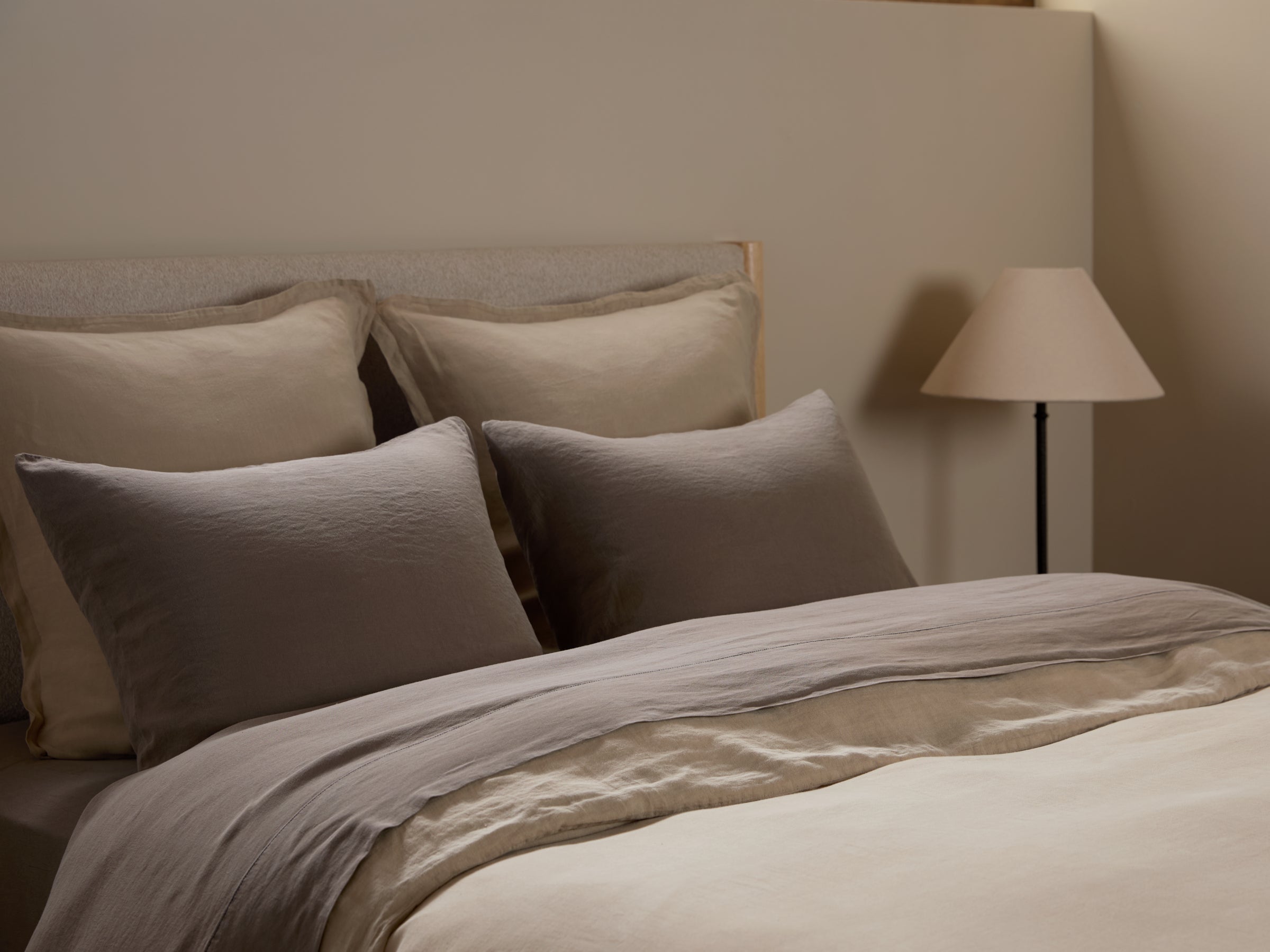 Premium Heirloom TENCEL™ Linen Pillowcase Set - 2 Pack, Warm Grey - Soft & Breathable for Better Sleep - Perfect for Bedroom, Guest Room & Luxury Hotels