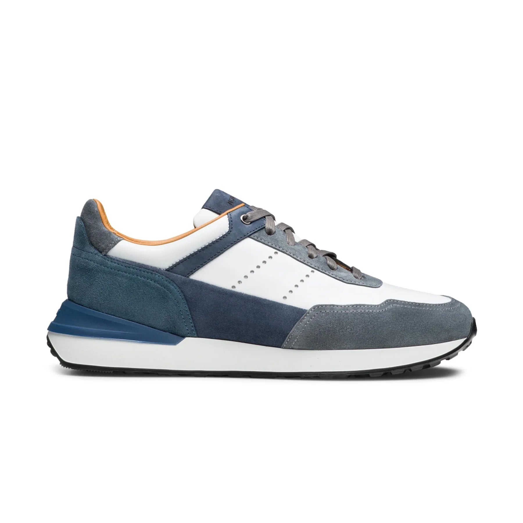 Magnanni White Bravo Sneakers - Premium Leather Men's Casual Shoes for Walking, Travel & Everyday Wear