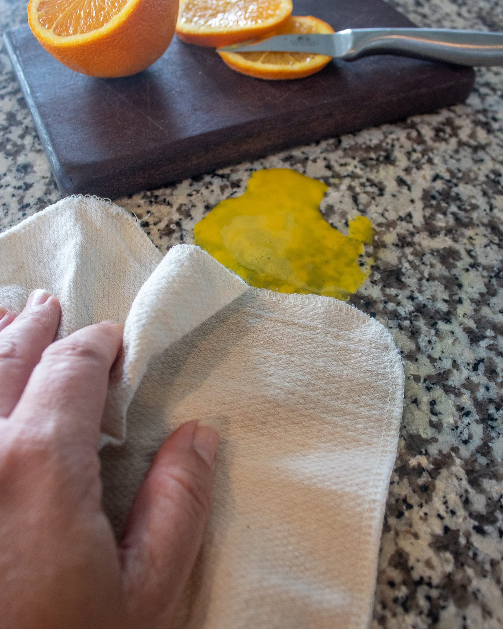 Eco-Friendly Reusable Paper Towels - 12 Pack Washable Kitchen Towels for Cleaning, Spills & Messes (Lemon Bright White) | Sustainable Alternative to Disposable Paper Towels for Home & Office Use
