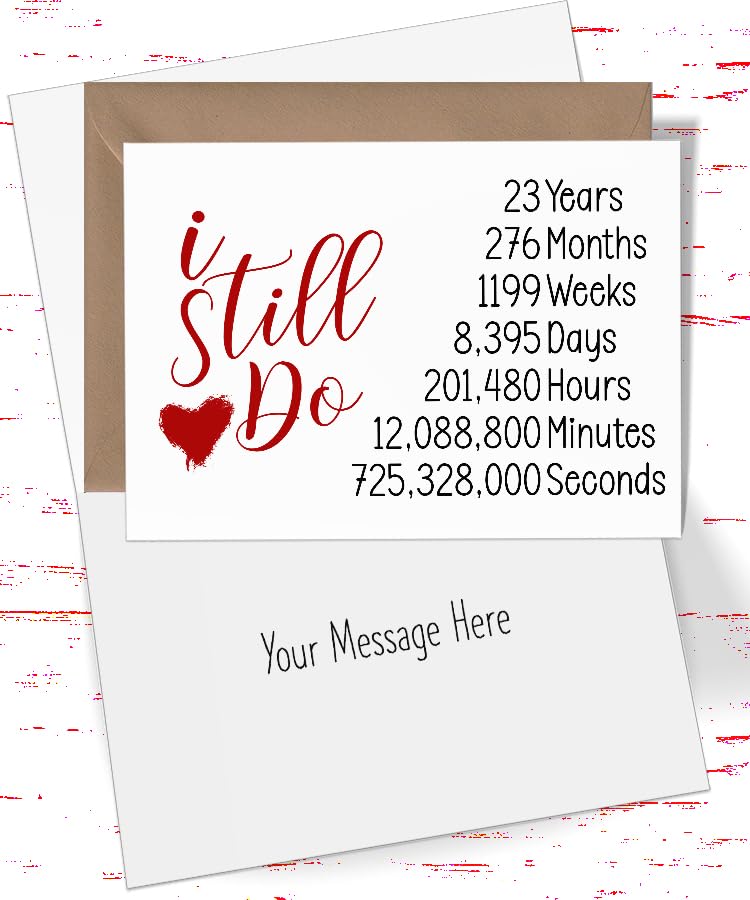 23rd Anniversary Card - 'I Still Do' Romantic 23 Year Wedding Anniversary Card for Husband or Wife | Perfect Gift for Couples Celebrating 23 Years Together