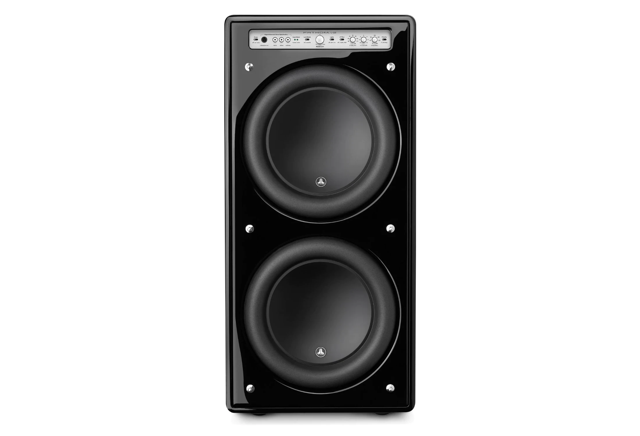 JL Audio Fathom F212V2 GLOSS Dual 12 Inch Powered Subwoofer - High Performance Car Audio Bass System for Home Theater & Music Enthusiasts (Black Gloss Finish) - Perfect for Car Audio Upgrades & Home Entertainment Systems
