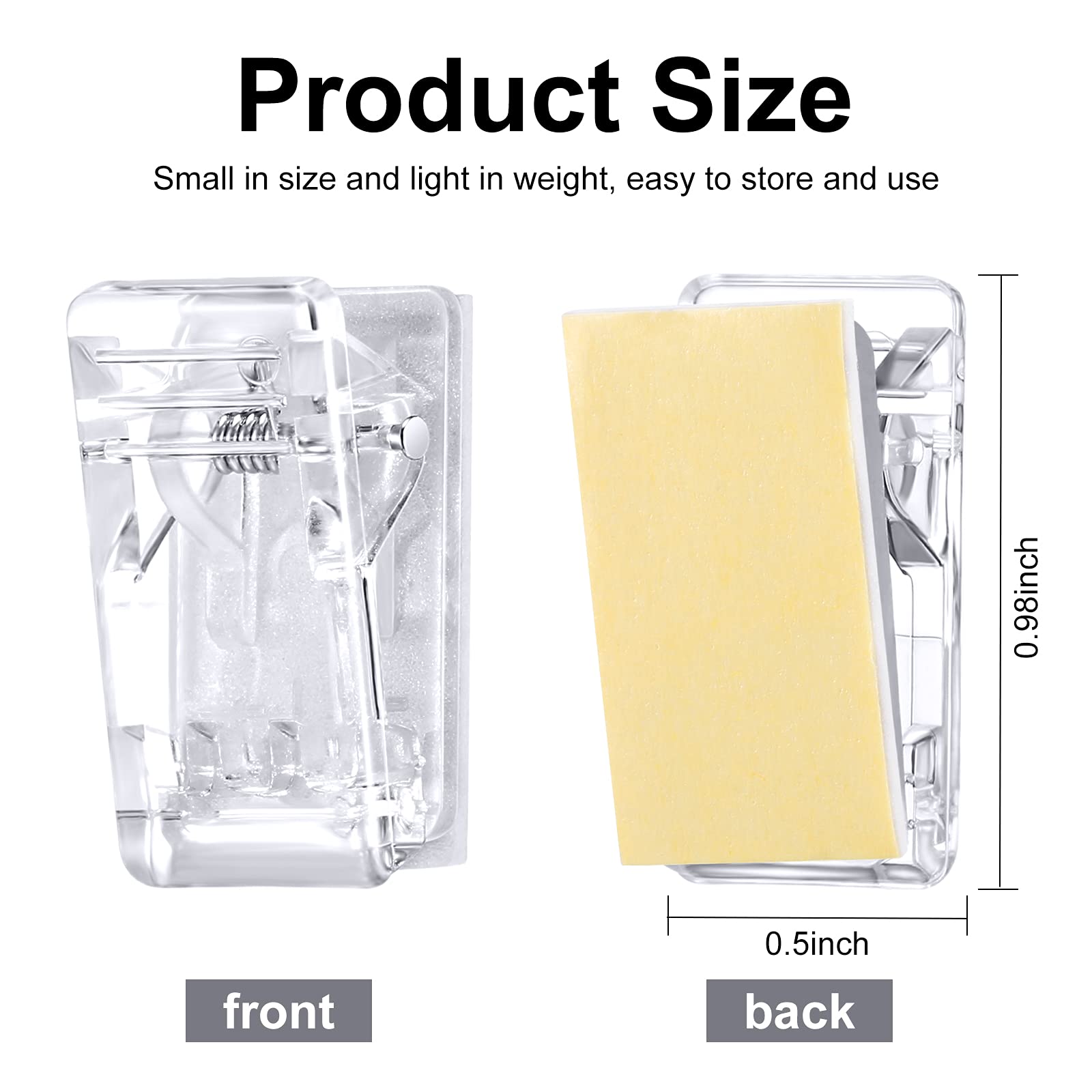 50 Pieces Clear Self-Adhesive Wall Clips - Strong Double Sided Sticky Hooks for Hanging Posters, Tapestries, Photos & Artwork - Perfect for Home, Office & Classroom Organization (Spring Design)