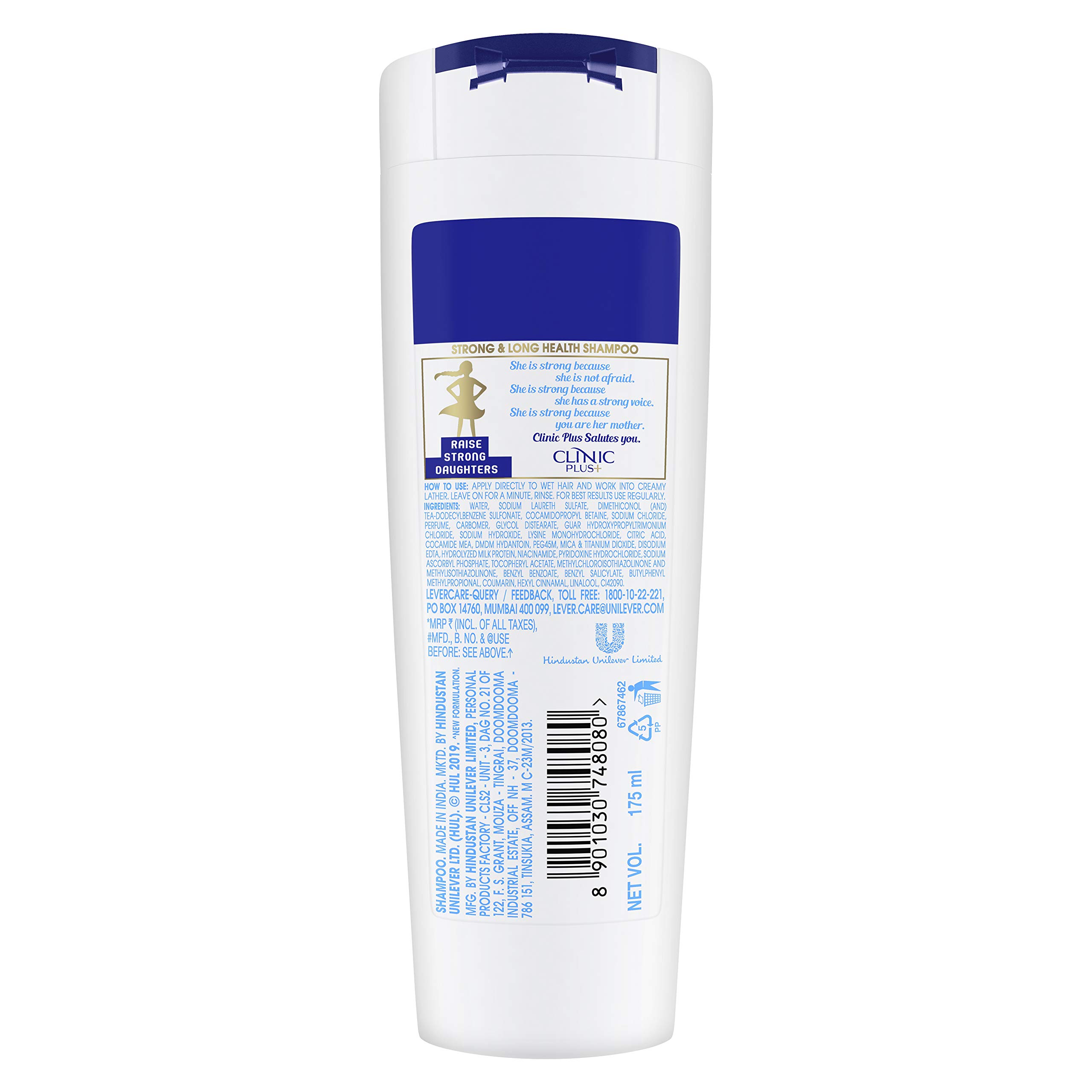 Clinic Plus Strong & Long Health Shampoo 175ml - Hair Growth & Damage Repair for Men & Women - Perfect for Daily Use at Home or Salon