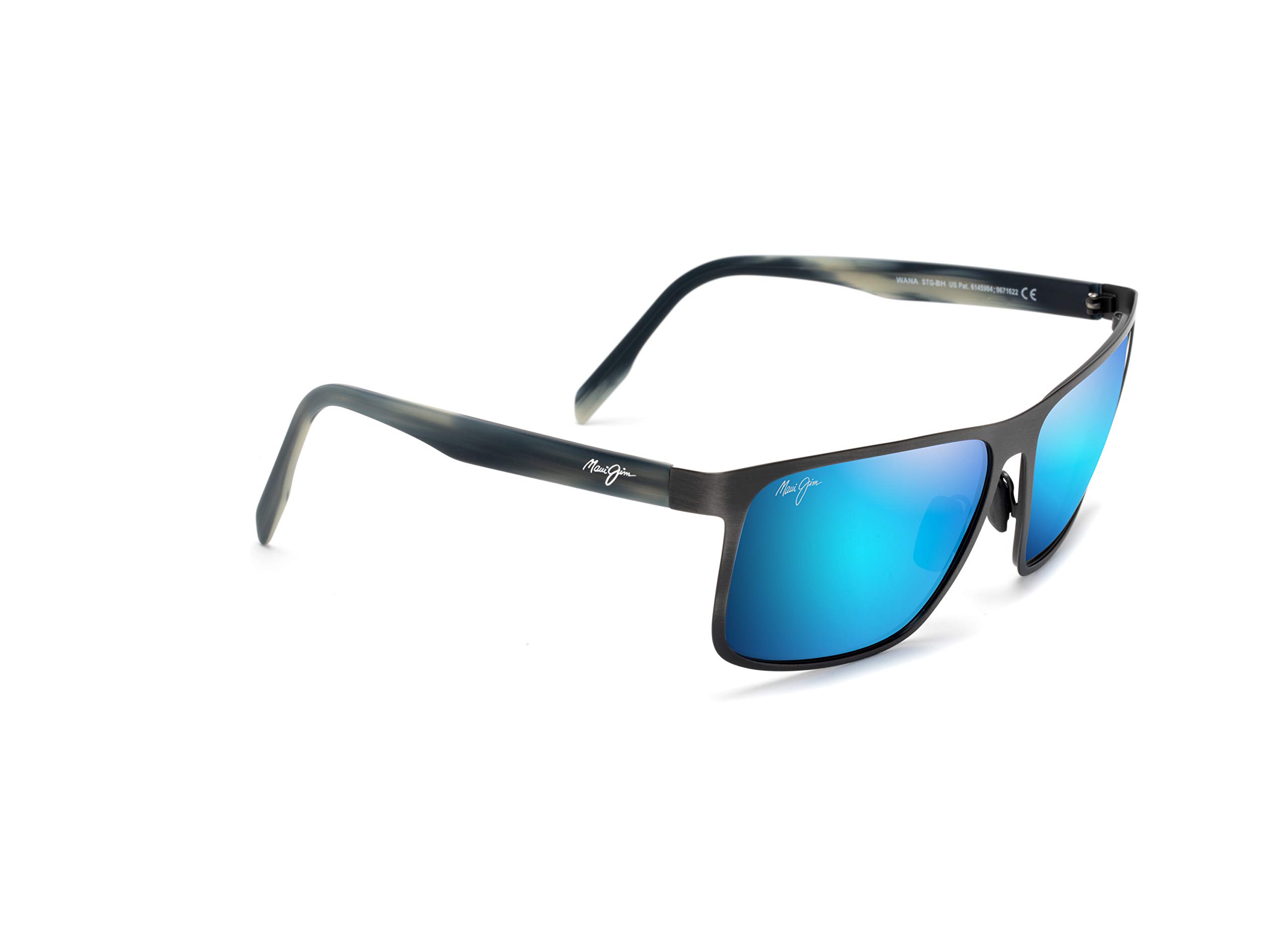 Maui Jim Men's Wana Polarized Rectangular Sunglasses - UV Protection, Anti-Glare for Driving, Fishing & Outdoor Activities
