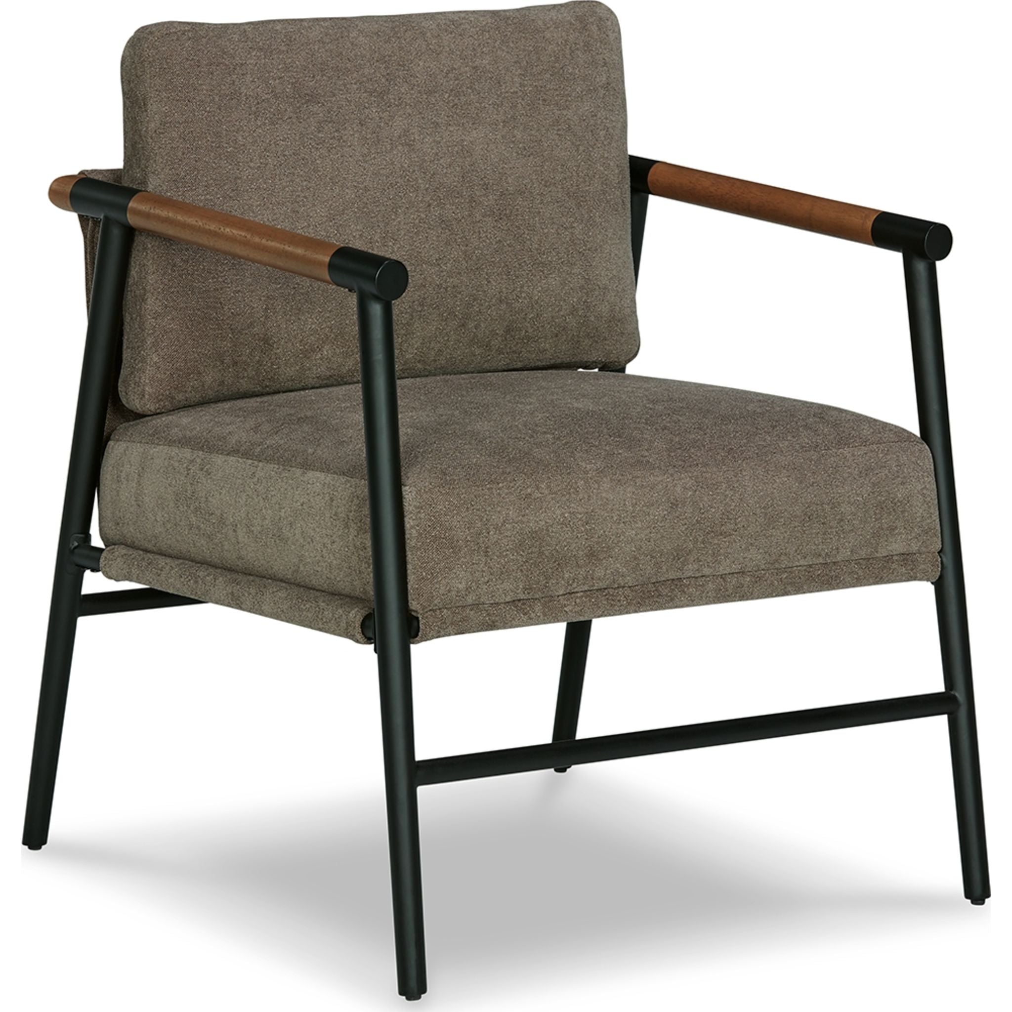 Amblers Accent Chair - Modern Storm Gray Upholstered Lounge Chair for Living Room, Bedroom & Office - Comfortable Reading Chair with Sturdy Wooden Legs