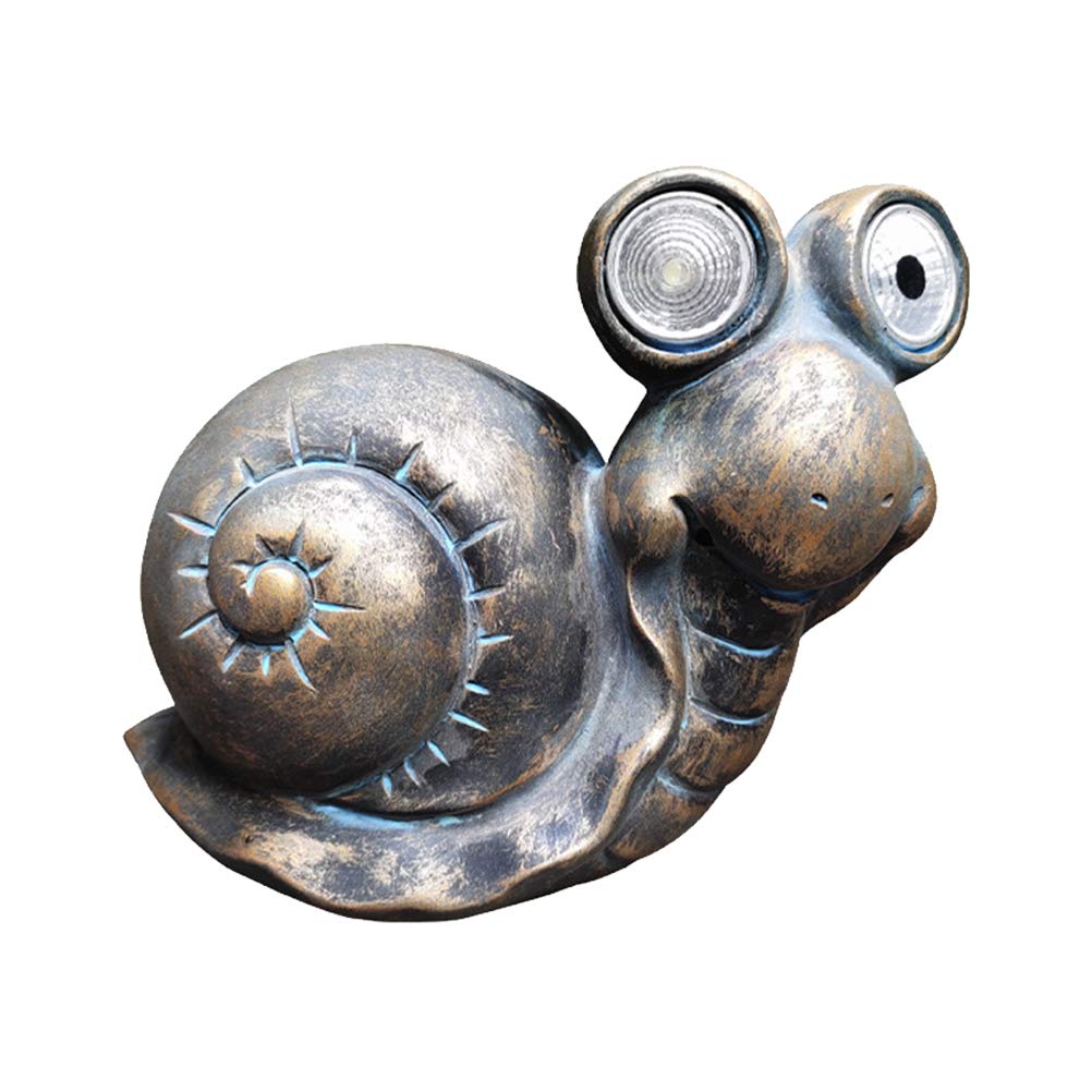YARDWE Solar Powered Outdoor Decorative Lamp - Cartoon Snail Shaped Resin Light for Garden, Patio & Pathway | Weatherproof & Energy Efficient