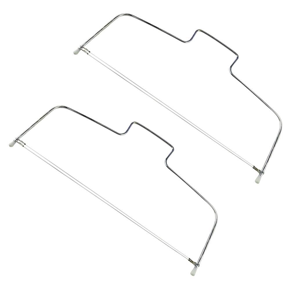 Hemoton 2-Pack Stainless Steel Cake Cutting Wires - Professional Layer Cake Slicer & Pie Cutter Tool for Perfectly Even Cake Divider, Icing Leveler, Toast Slicer - Ideal for Birthday Cakes, Wedding Cakes & Baking Enthusiasts