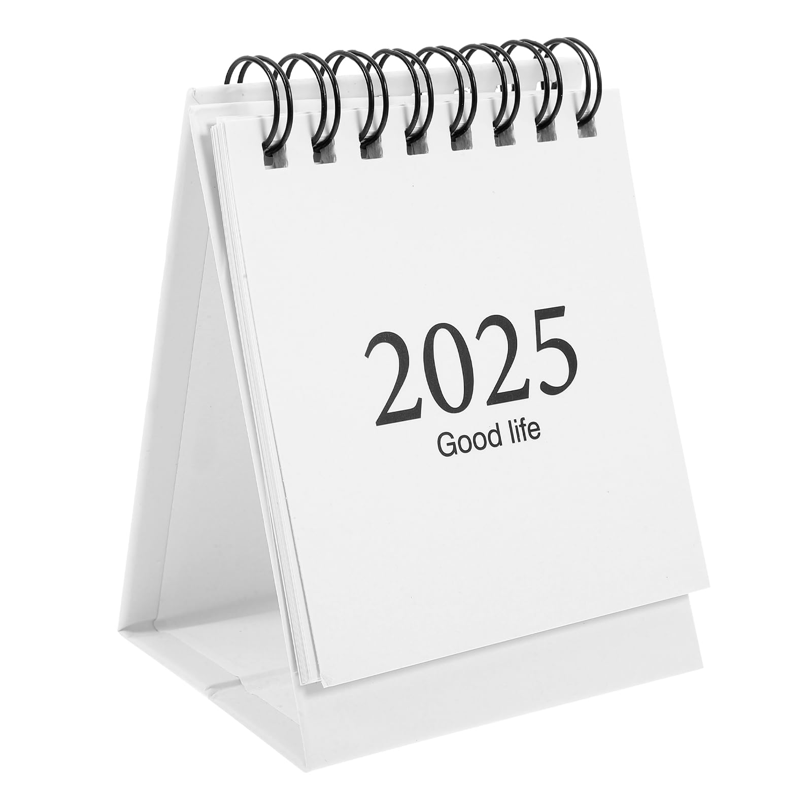 2025 Stand Up Desktop Calendar - Flip Schedule Planner for Home & Office - Small Table Top Calendar with White Design - Perfect for Desk Organization & Decoration