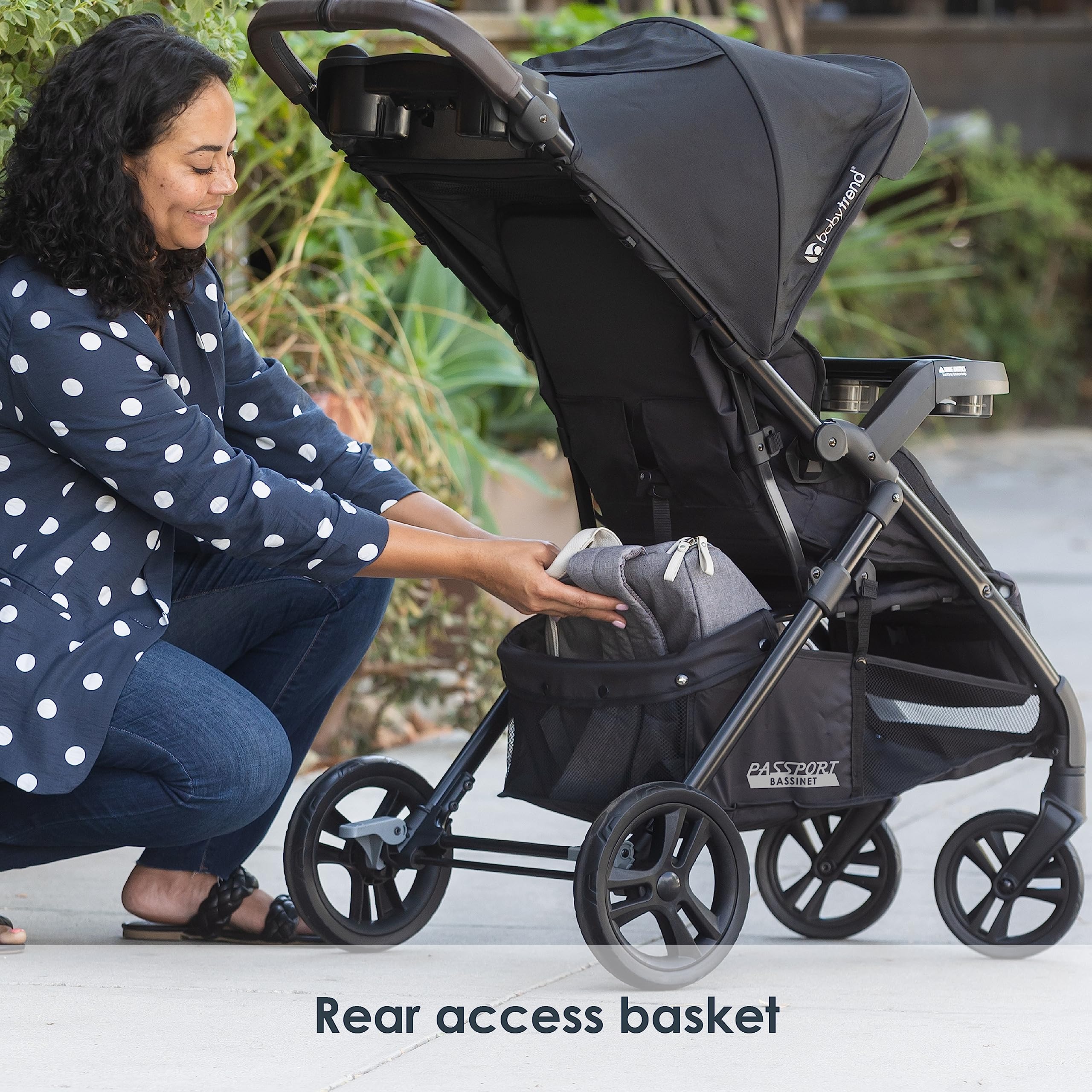 Baby Trend Passport DLX Travel System Stroller with EZ-Lift Plus Infant Car Seat - Uptown Black | Lightweight Compact Stroller for Newborns & Toddlers | Perfect for Air Travel, Shopping & Daily Walks