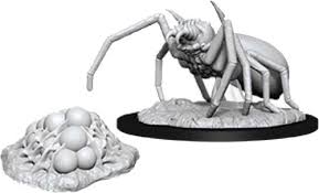 D&D Giant Spider & Egg Clutch Unpainted Miniatures for Dungeons & Dragons RPG - Perfect for Tabletop Gaming, D&D Campaigns & Miniature Painting Enthusiasts