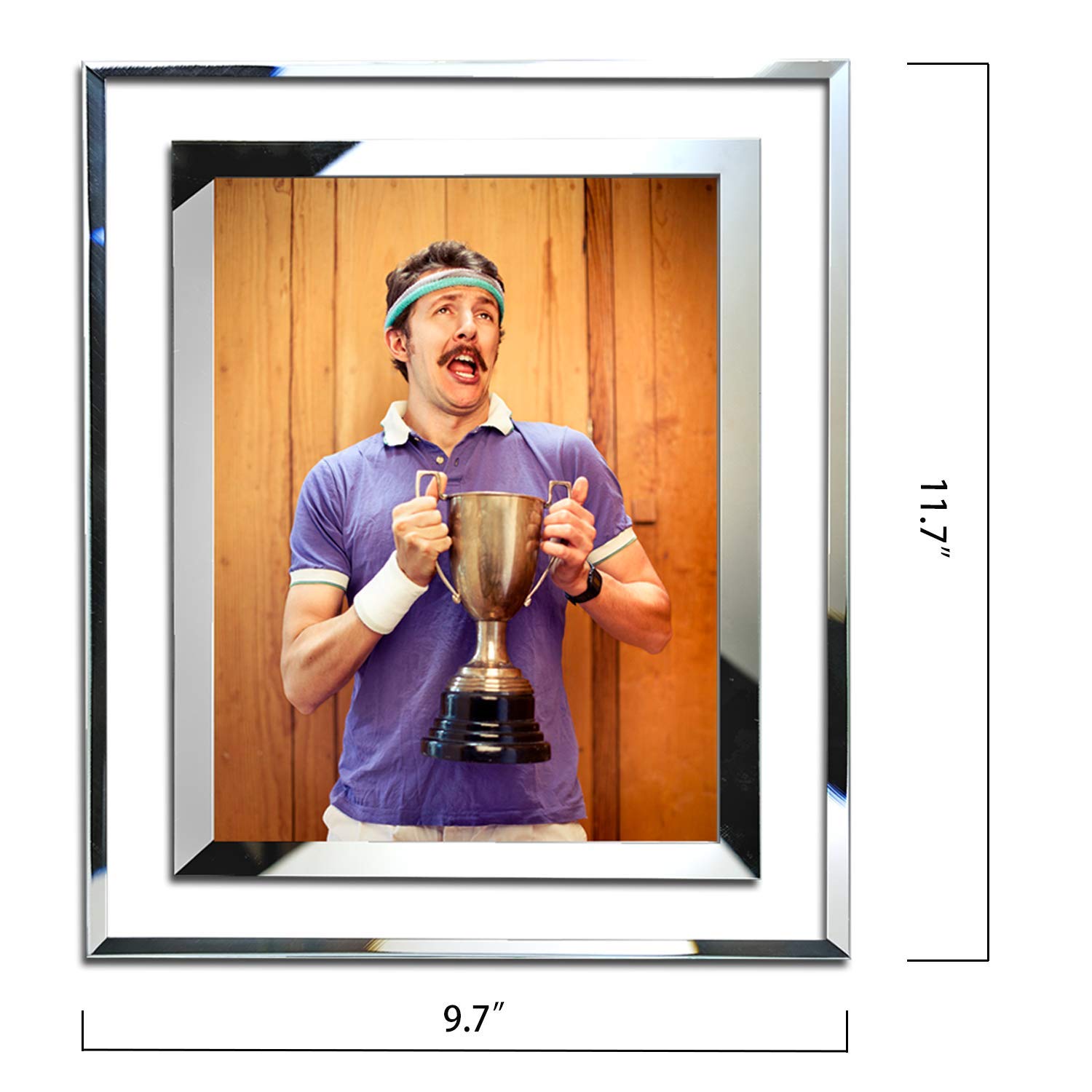 8x10 Picture Frame Set - 2 Pack Glass Wall & Tabletop Display for Photos