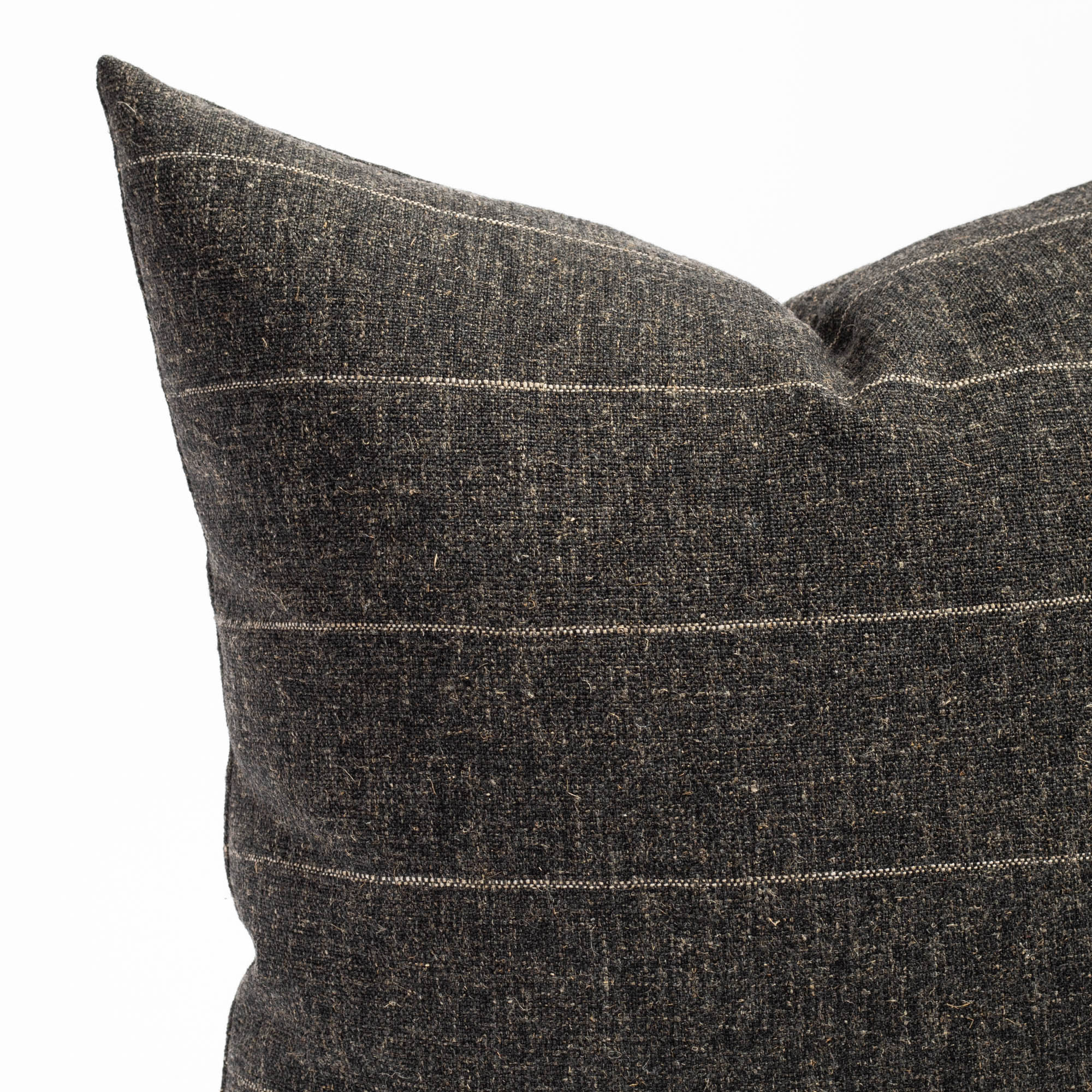 Dunrobin Stripe 22x22 Decorative Throw Pillow Cover - Sable Brown Luxury Cushion for Sofa, Bed & Home Decor