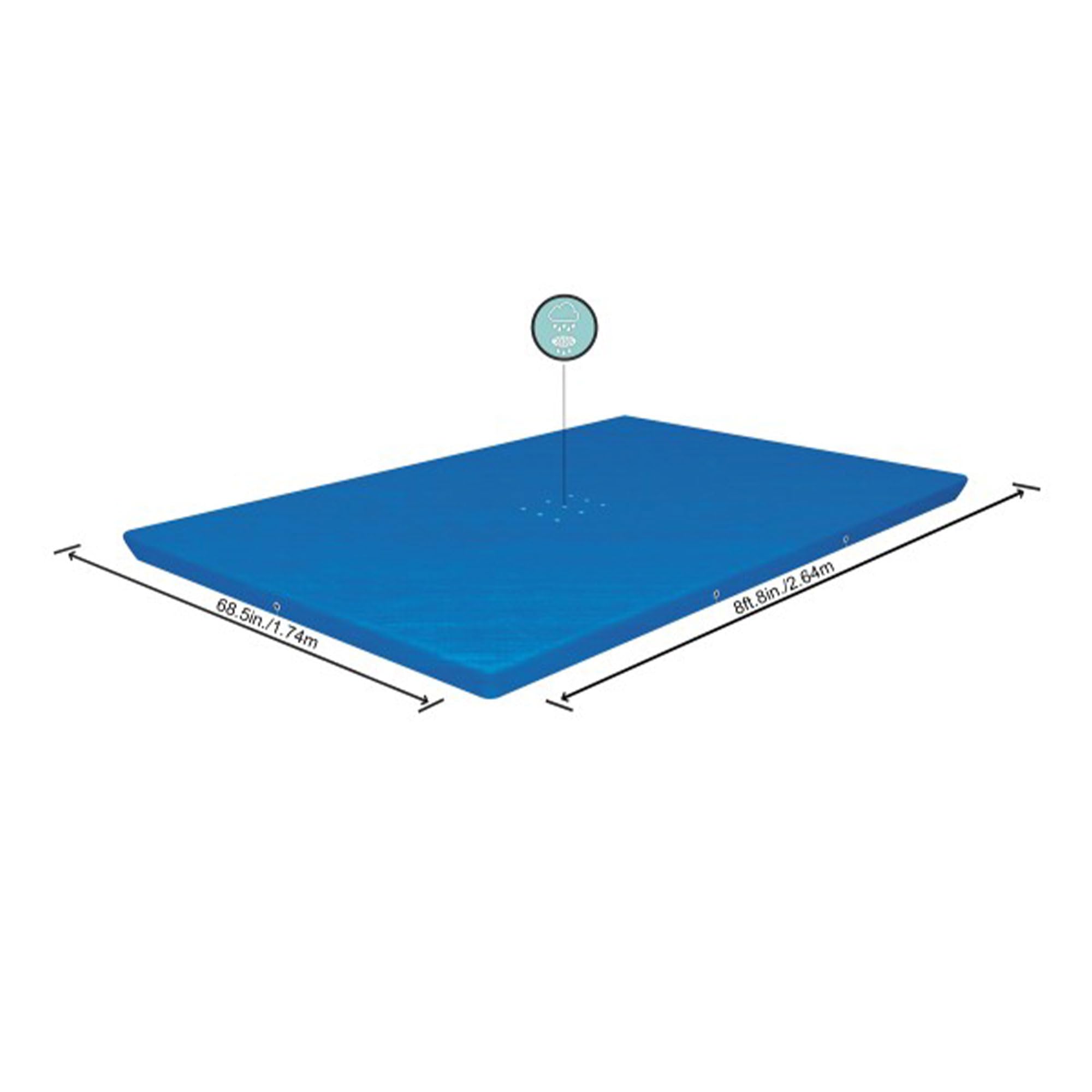 Bestway Flowclear Pro Rectangular Above Ground Swimming Pool Cover - Durable & UV-Resistant, Fits Steel Pro Pools, Outdoor Swimming Pool Protection (Blue) | Perfect for Backyard, Patio, and Summer Pool Maintenance