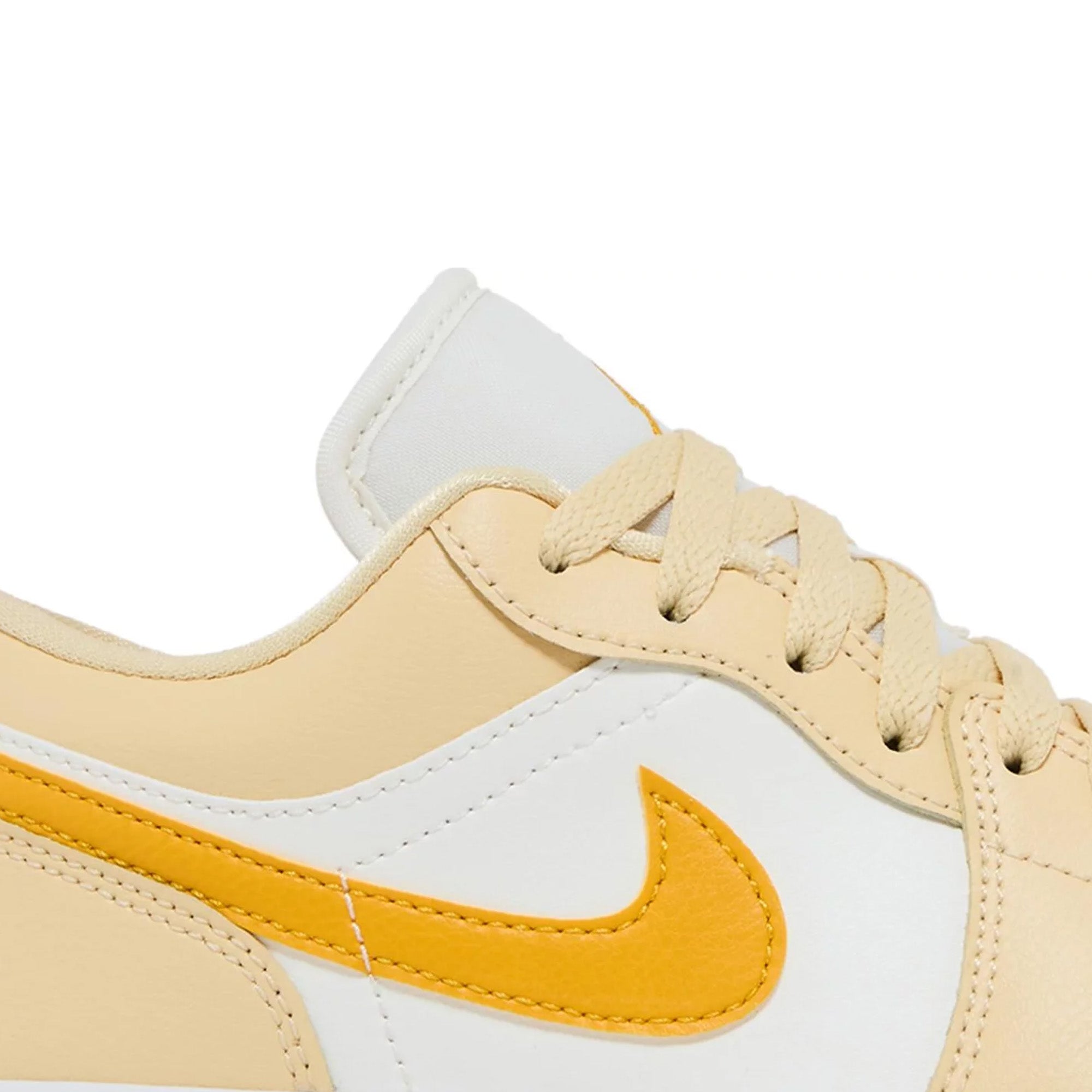Air Jordan 1 Low 'Sail Yellow Ochre' Women's Sneakers (2024) - Retro Basketball Shoes for Casual Wear & Street Fashion