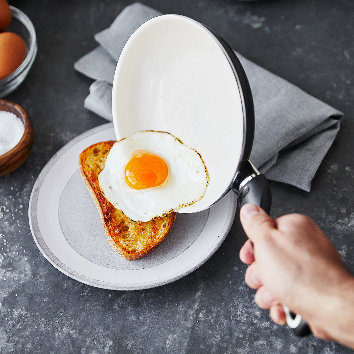 Rio Ceramic Nonstick 7-Inch Fry Pan - Black | PFOA-Free Healthy Cooking Skillet for Eggs, Pancakes & Stir Fry | Perfect for Small Kitchens & Camping