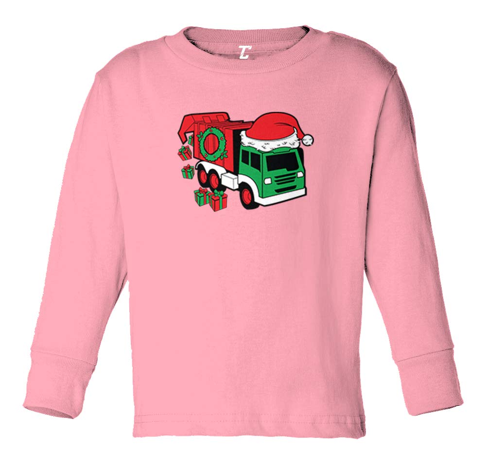 Christmas Garbage Truck Wreath Lights Baby Cotton T-Shirt - Festive Holiday Outfit for Toddlers & Infants | Perfect for Christmas Photos, Family Gatherings & Holiday Parties
