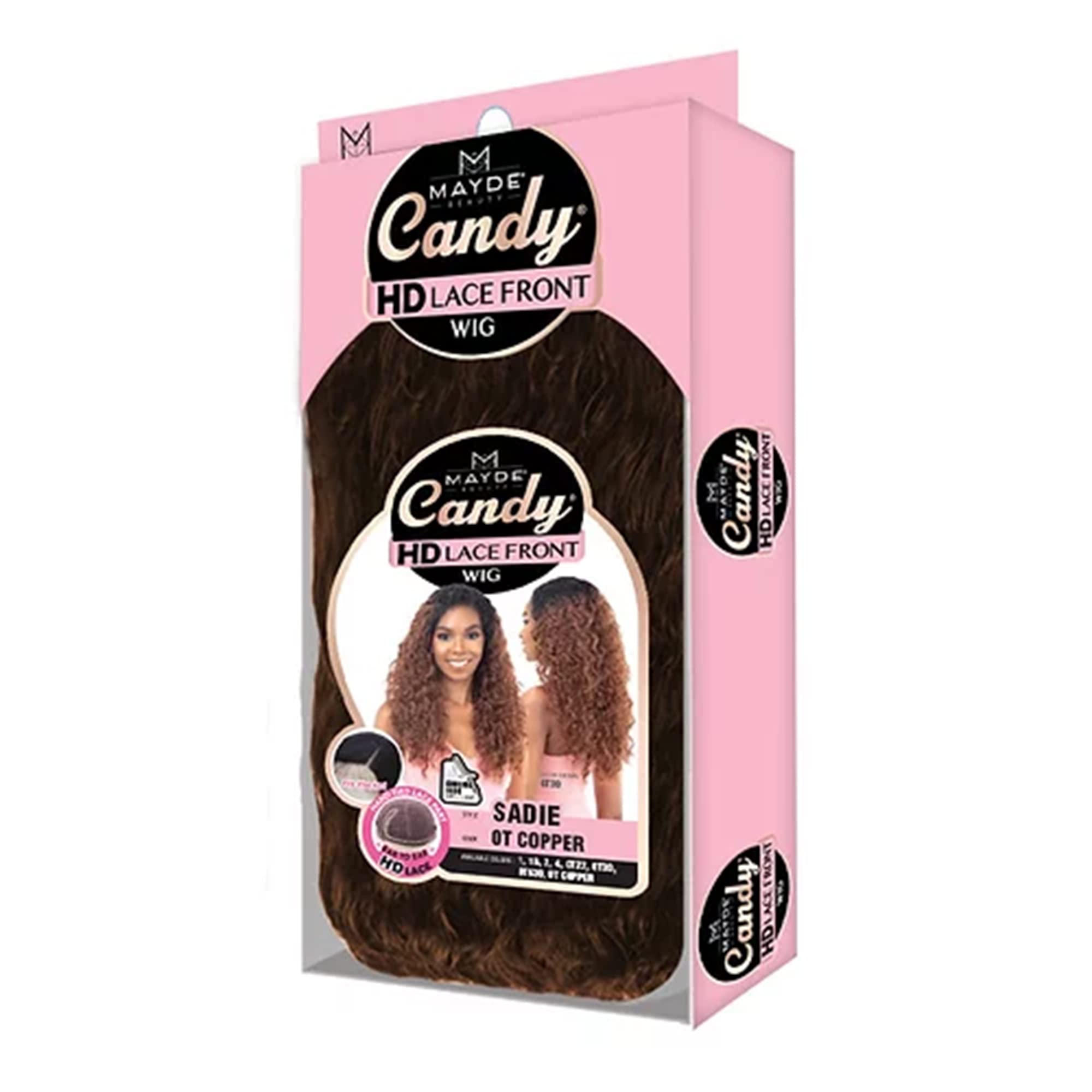 Mayde Beauty HD Lace Front Wig - SADIE CANDY (OTCOPPER) | 100% Human Hair | Natural Looking | Perfect for Daily Wear, Cosplay & Special Occasions
