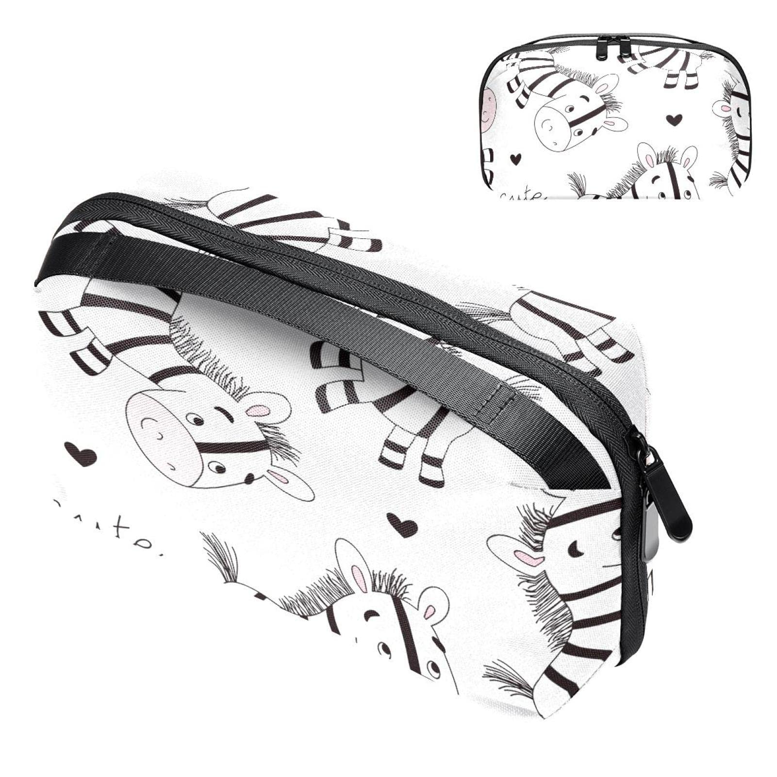 Men's Water-Resistant Travel Toiletry Bag - Large Shaving Dopp Kit with Zebra Animal Print, Cosmetic & Bathroom Organizer for Camping, Gym, Business Trips & Vacation Essentials
