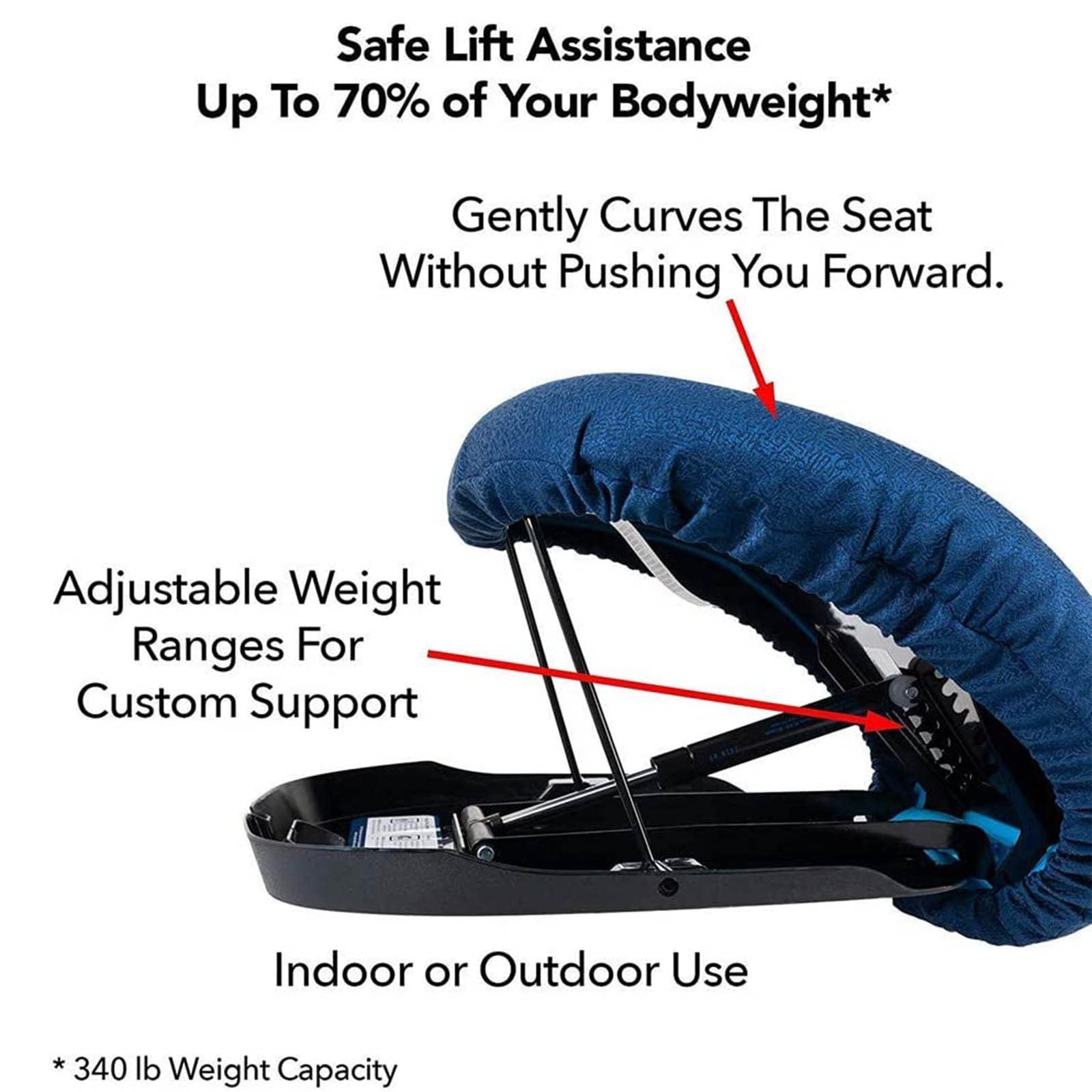 Portable Lifting Seat Cushion with Rising Aid - Elderly Support Pad for Sofa & Chair - Ideal for Seniors, Post-Surgery Recovery & Mobility Assistance at Home