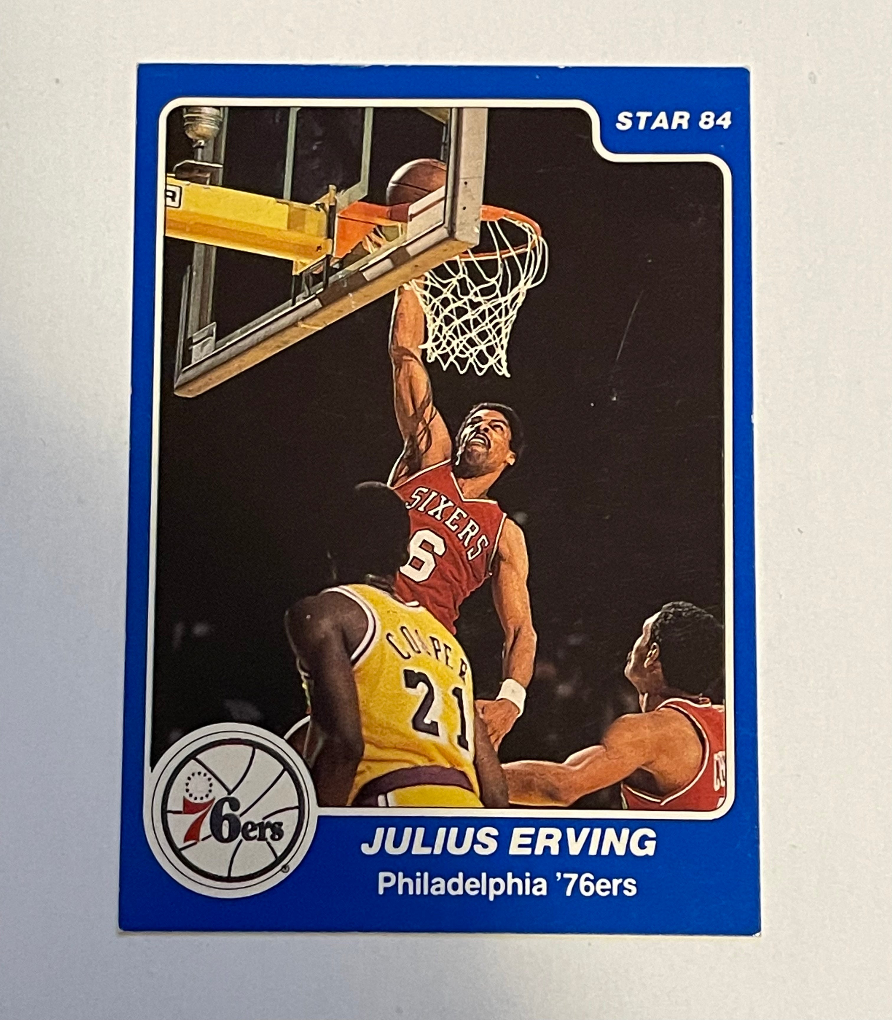 1984 Julius Erving Star Basketball Card - Rare Vintage Collectible for NBA Fans & Sports Memorabilia Enthusiasts - Perfect for Display, Trading, and Investment