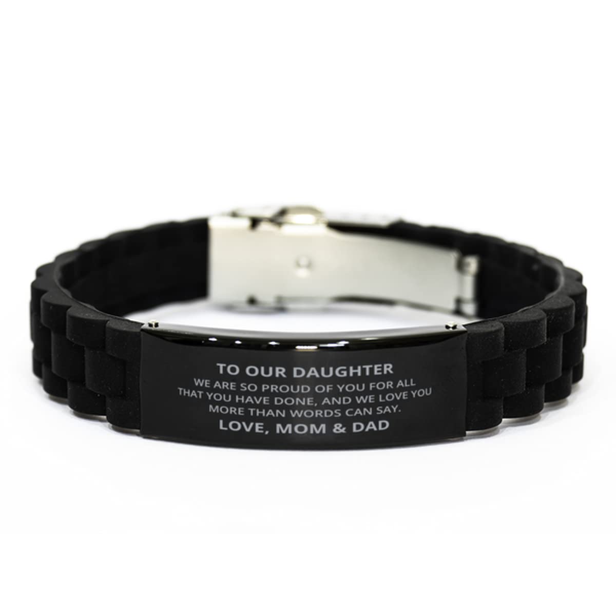 To Our Daughter Bracelet - Inspirational Jewelry Gift for Birthday, Graduation from Mom & Dad | Motivational Keepsake for Women & Girls | Perfect for Daily Wear & Special Occasions