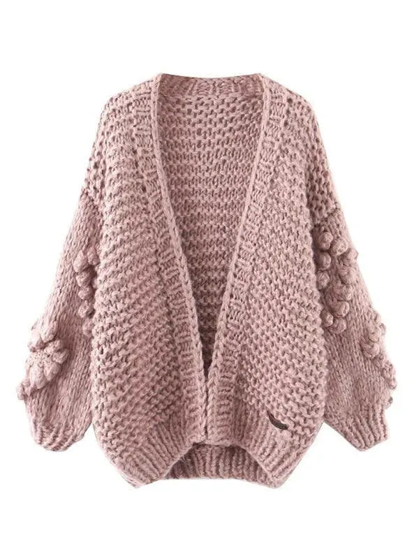 Cozy Thick Knitted Twist Loose Cardigan Sweater for Women - Soft Oversized Open Front Long Sleeve Wrap - Perfect for Fall, Winter, Layering & Casual Outfits