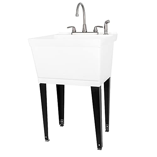 White Tub, Stainless Steel Faucet