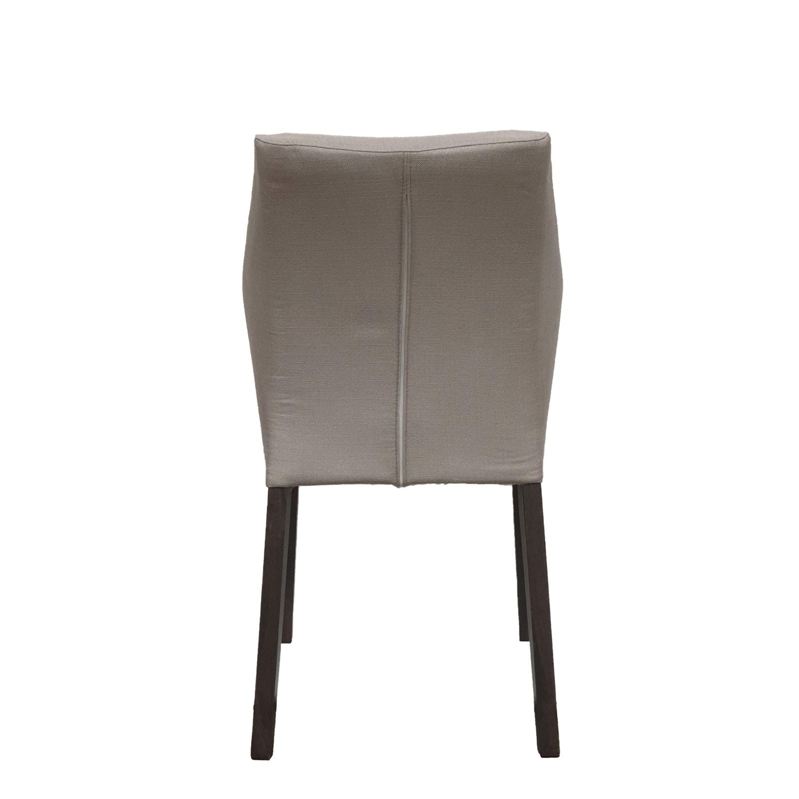 Modern Winged Back Dining Chairs Set of 2 - Grey Oak Rubber Wood Legs & Chrome Fabric Upholstery - Perfect for Kitchen, Dining Room or Breakfast Nook