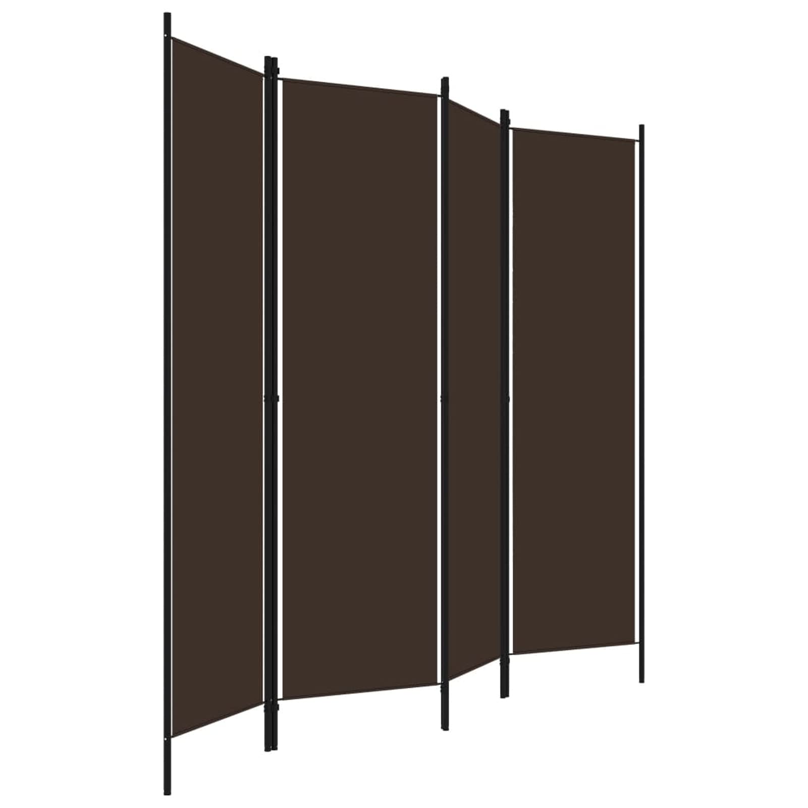 Tidyard 4-Panel Room Divider - Freestanding Fabric Partition Screen with Iron Frame (78.7