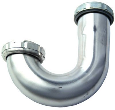 Stainless Steel Kitchen Sink Drain J Bend Pipe - Durable & Leak-Proof Under Sink Plumbing for Easy Installation | Perfect for Home Kitchen, RV & Camper Sink Drainage