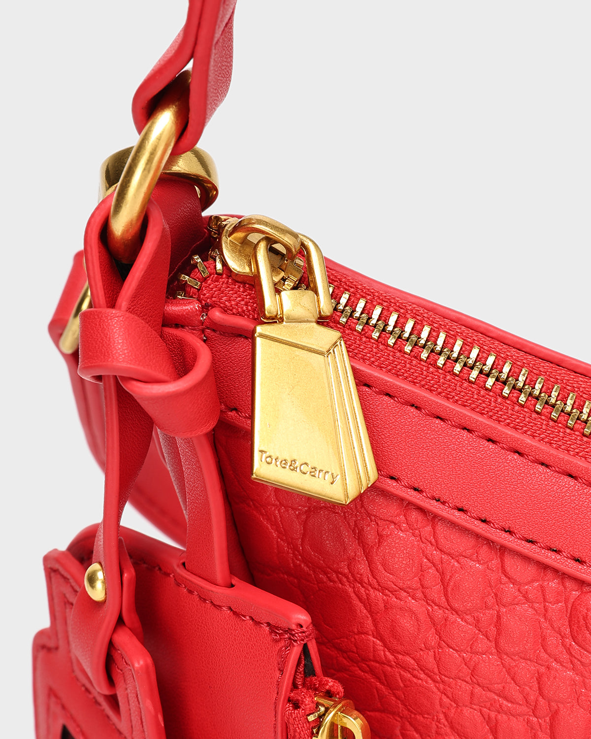 Stylish Red Shoulder Purse for Women - Trendy Crossbody Bag with Adjustable Strap - Perfect for Daily Use, Travel & Shopping