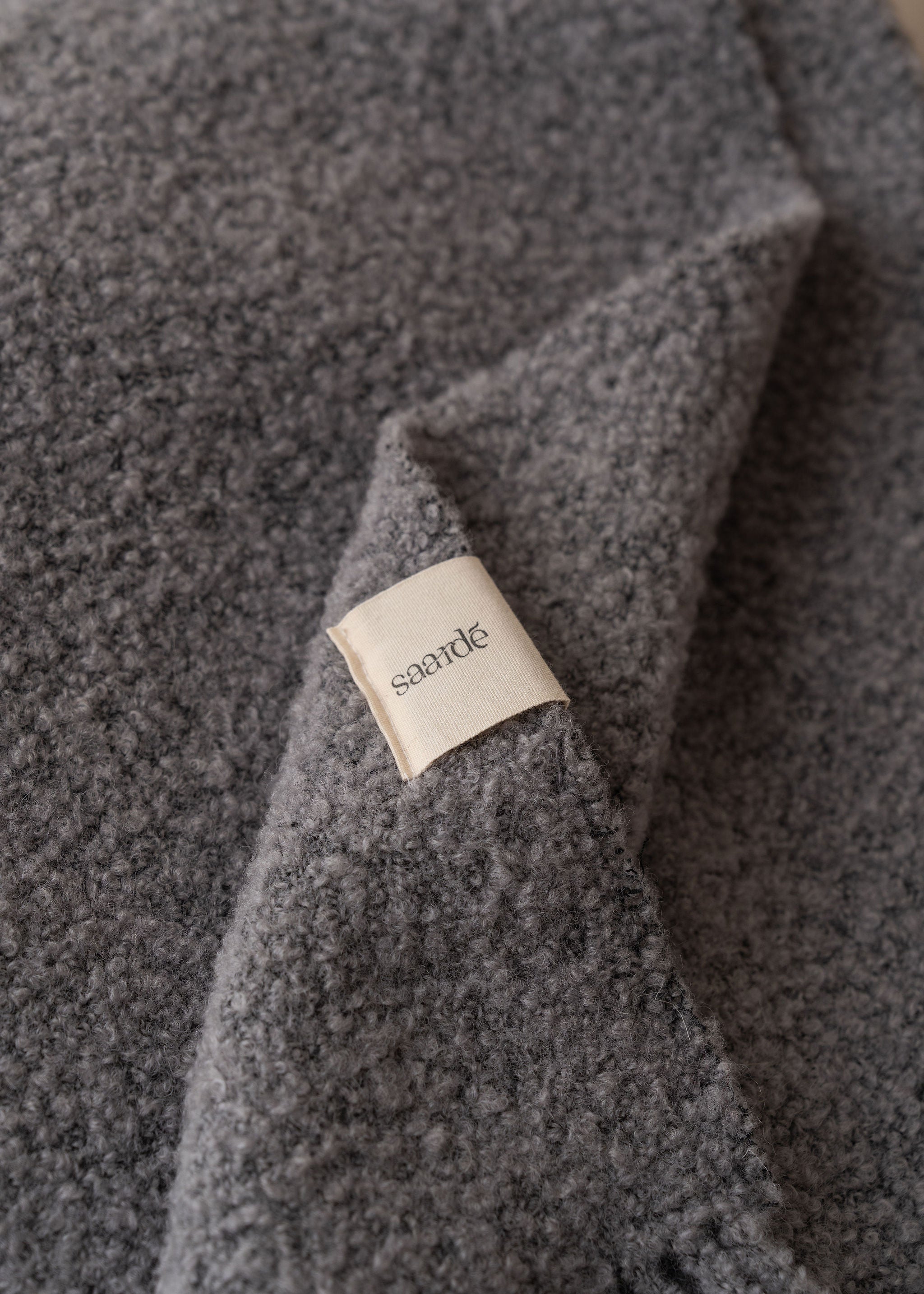 Luxury Boucle Wool Throw Blanket - Soft & Cozy Grey Knit Blanket for Couch, Bed, Sofa - Perfect for Home Decor, Gifts & Winter Warmth