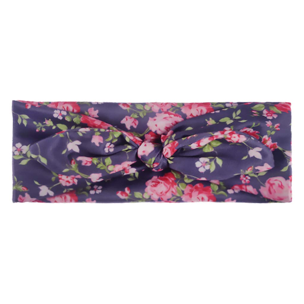 Baby Girls Knot Headband - Floral & Plaid Hair Bows for Toddlers & Kids | Perfect for Parties, Photos & Everyday Accessories