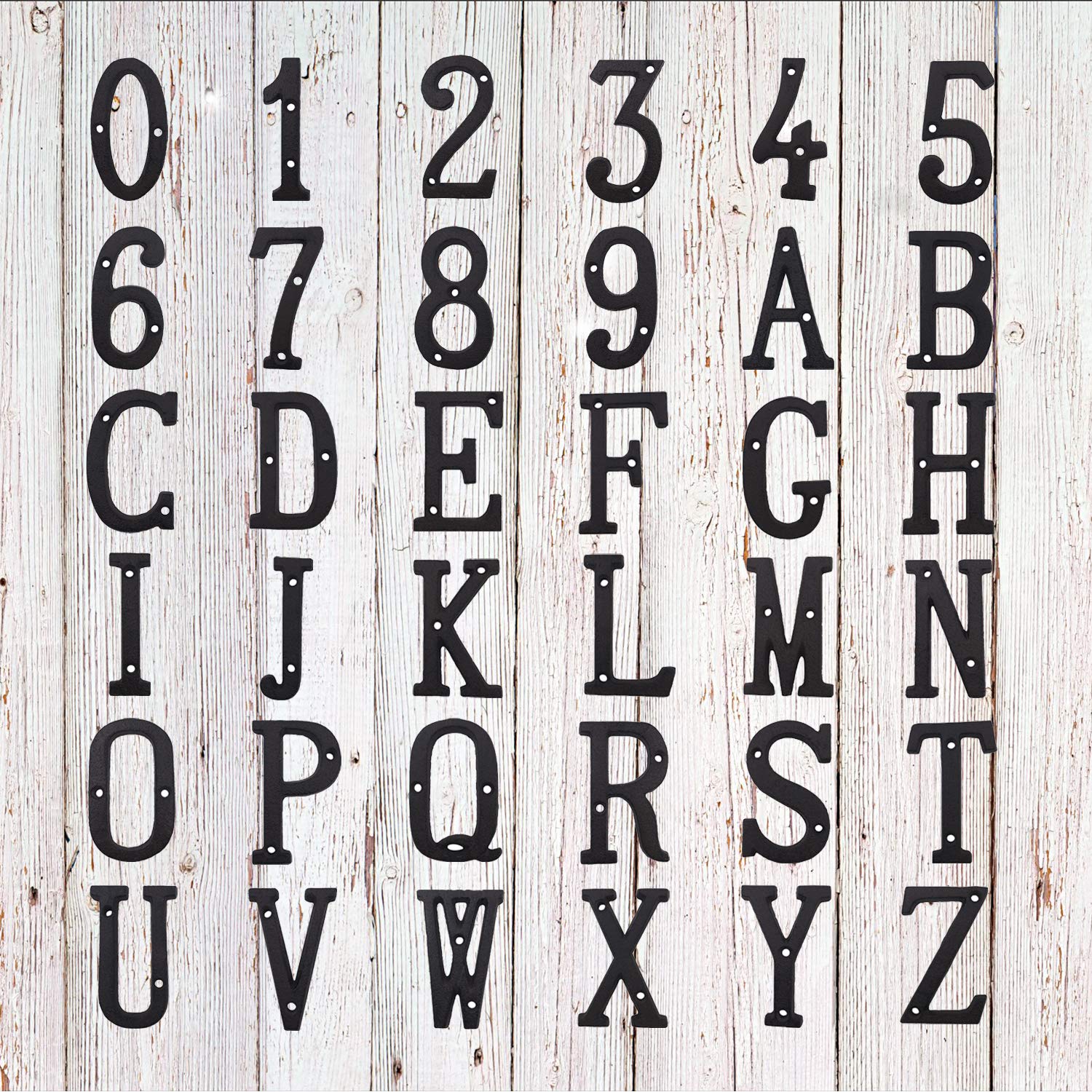 3 Inch Solid Cast Iron House Numbers - Durable Outdoor Address Plaque for Mailbox, Front Door, Porch & Garden Decor (Letter H)