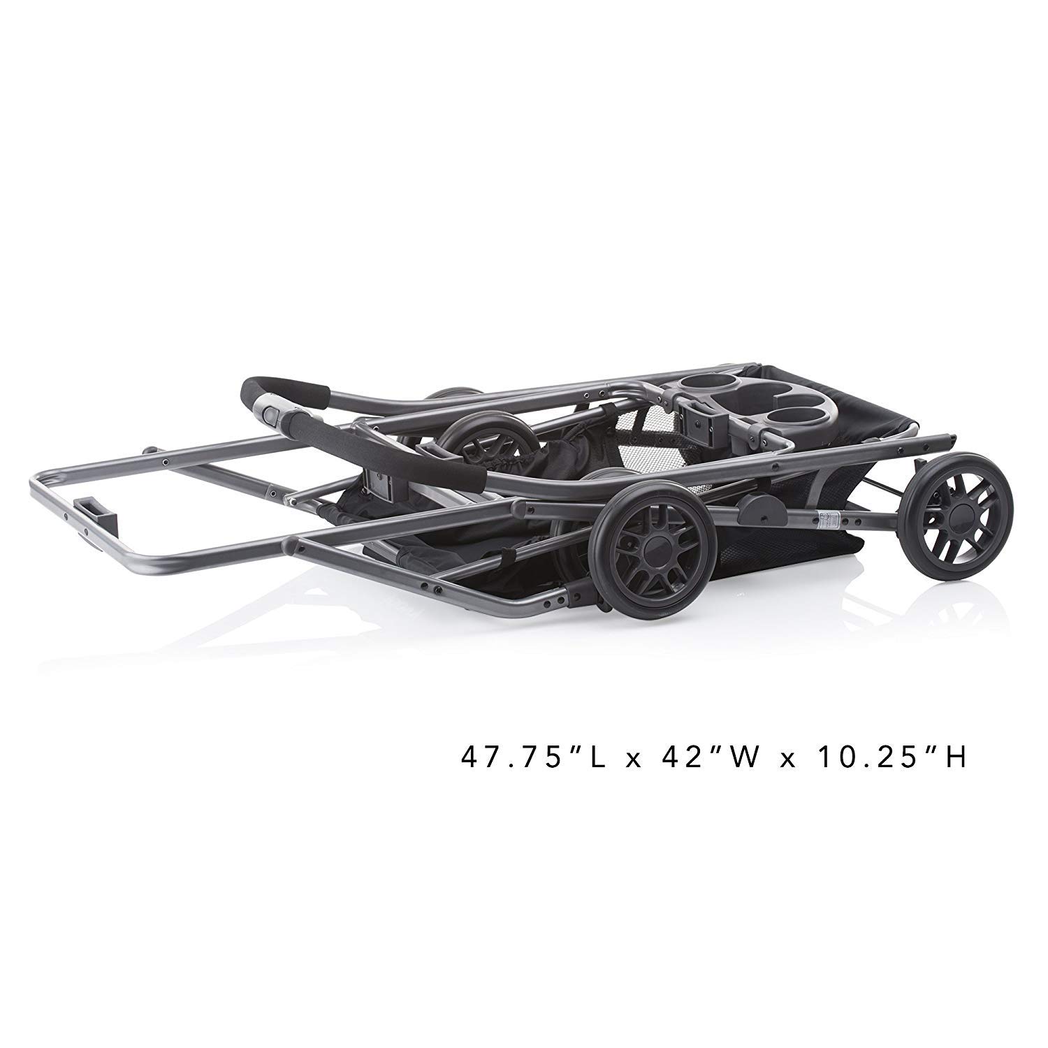 Joovy Twin Roo Lightweight Double Stroller Frame - Compatible with 2 Infant Car Seats - Compact Foldable Design for Twins - Perfect for Travel, Shopping & Daily Outings with Babies