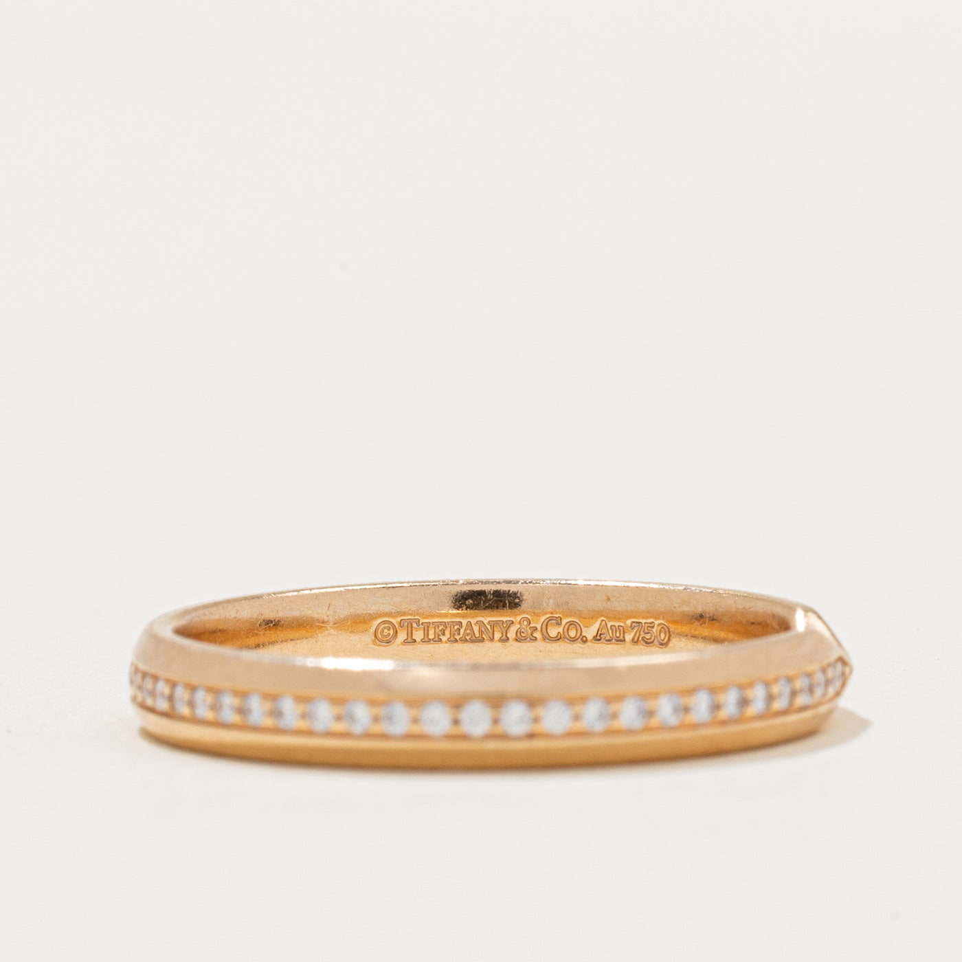 Tiffany & Co The Tiffany Setting Diamond Nesting Narrow Band Ring | 0.17ctw | Size 7.25 | Engagement Ring, Wedding Band, Anniversary Gift for Her