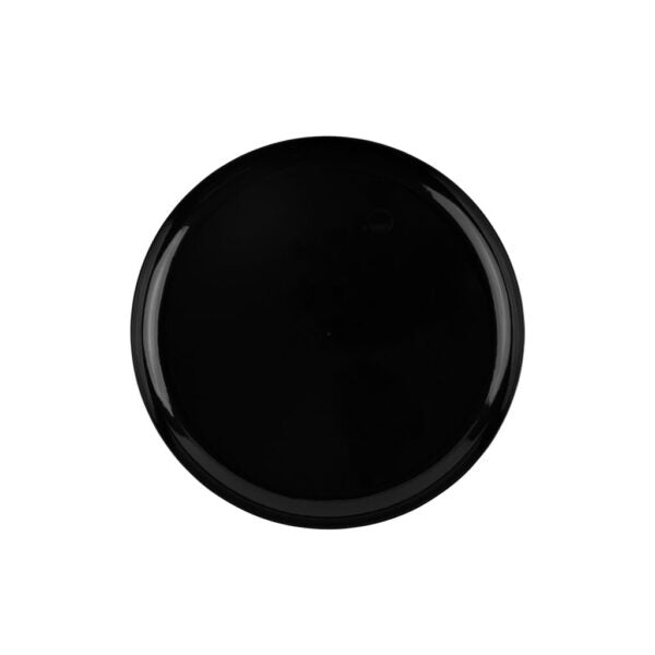 Premium Black Round Plastic Plates - 10 Pack Set for Elegant Dining, Parties & Outdoor Events - Durable & Stylish Dishware for Home, Restaurant & Catering Use